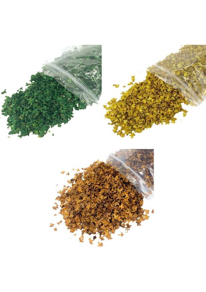 3 Parça Minyatür Yaprak Model - Çok Renkli (Yurt Dışından)