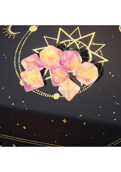 14 Adet Çok Yönlü Zar Oyun Seti - Sarı/Pembe (Yurt Dışından) modelleri