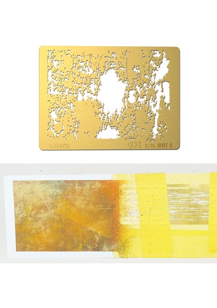 2x Model Boyama Aracı Stenciling Tem Şablon Binası Hobi Üretim
