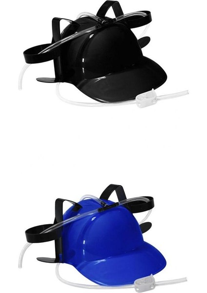 2 Adet Pipetli Parti Şapkası - Mavi/Siyah (Yurt Dışından)