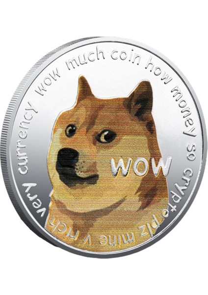 2pcs Kids Yaratıcı Gümüş Köpek Hatıra Paraları Dogecoin Hatıra Ekran