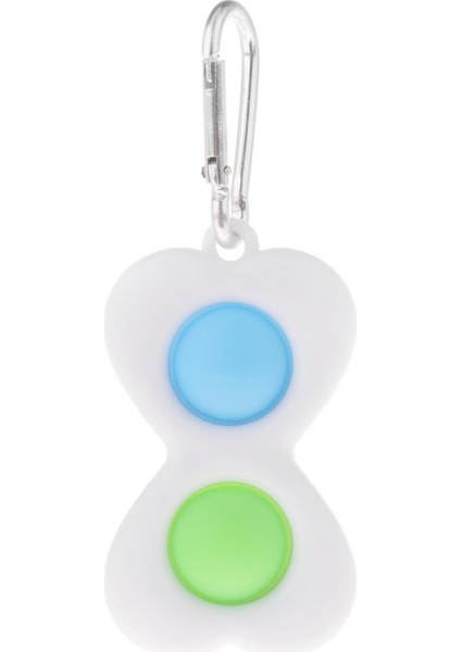 Silikon Fidget Oyuncak Basit Ana Zincir Stres Mavi Yeşil (Yurt Dışından)