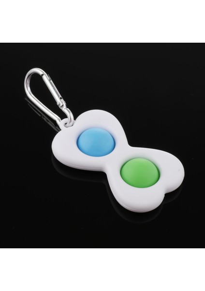 Silikon Fidget Oyuncak Basit Ana Zincir Stres Mavi Yeşil (Yurt Dışından)