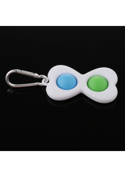 Silikon Fidget Oyuncak Basit Ana Zincir Stres Mavi Yeşil (Yurt Dışından)