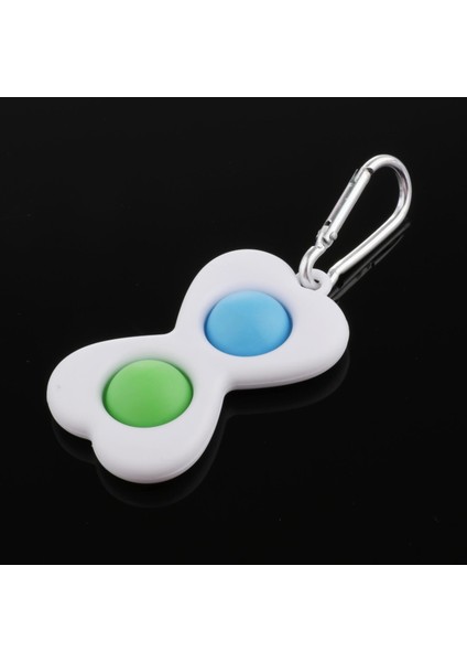 Silikon Fidget Oyuncak Basit Ana Zincir Stres Mavi Yeşil (Yurt Dışından)