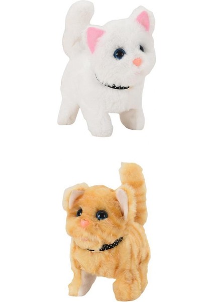2 Simulationelektronik Pet Kedi Peluş Kedi Oyuncak Doğum Günü Hediyeleri Yaş 3+(Yurt Dışından)