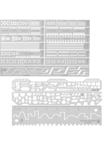 2pcs Model Oyma Yardımcı Cetvel Detay Maker Scribe Line Oyulmuş Araç
