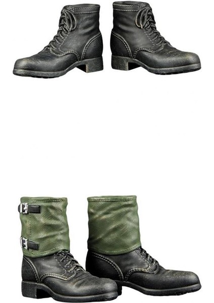 2x /6 El Yapımı Asker Botları 12 "aksiyon Figürü Için Ayakkabı(Yurt Dışından)
