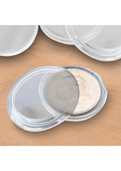 200PC Para Kapsülleri Paralar Koruyucu Depolama Kılıfı Kap Tutucu 20/25MM