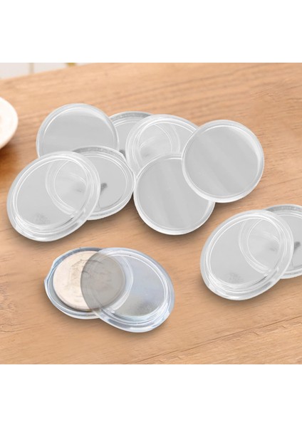200PC Para Kapsülleri Paralar Koruyucu Depolama Kılıfı Kap Tutucu 20/25MM