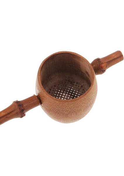 2x Bambu Çay Süzgeç Infuser Çay Filtre Delme Deliği Kaşık Gevşek Çay fırsatları