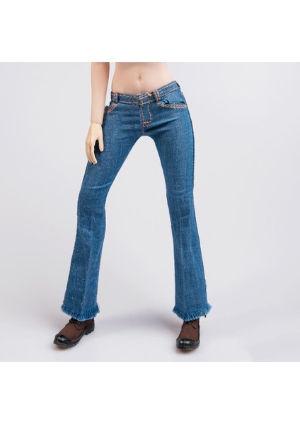 12 '' Kadın Için Skinny Jeans Giyim Aksesuarları ile 1/6 Beyaz Resmi Gömlek modelleri