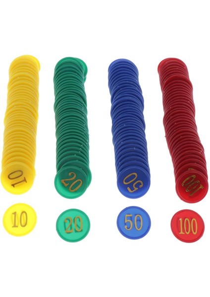 320 Adet 36MM Plastik Sayma Bingo Poker Cips Casino Malzemeleri Malzemeleri