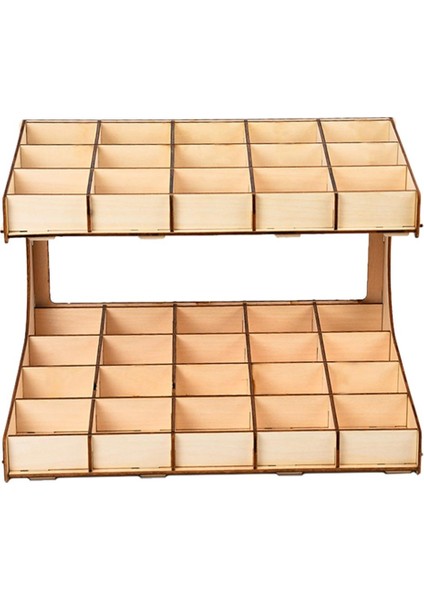 Dıy Boya Raf Depolama Rafı Model Modül Tutucu 2 Katmanlı 35 Grid (Yurt Dışından)