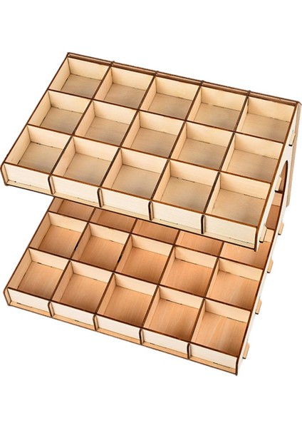 Dıy Boya Raf Depolama Rafı Model Modül Tutucu 2 Katmanlı 35 Grid (Yurt Dışından)