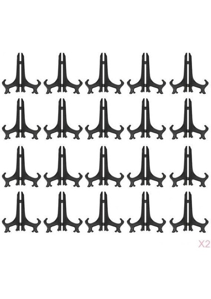 40PCS Küçük Plastik Ekran Standı Şövale Dekoratif Fotoğraf Çerçevesi 5 "