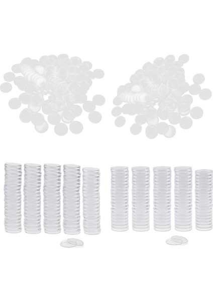 400 Yuvarlak Yuvarlak Para Kapsülleri Tutucuları Koruyucu Koleksiyonlar Ekran