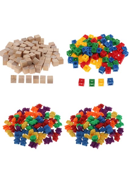 320PCS Kare Küpler + Ayı Sayaçları + Küpler