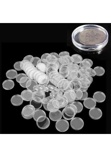 200PCS Temiz Para Kapsülleri Kaplar Kutuları Tutucular 26MM 32MM
