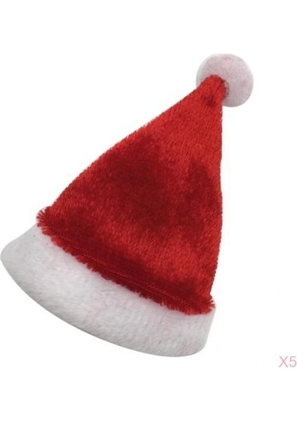 5x 1/6 Noel Şapkası Noel Baba
