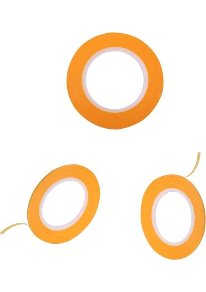 3 Adet Hassas Maske Bant Diy Boyama Hattı Modeli Rulo Bantlar 3mm(Yurt Dışından)