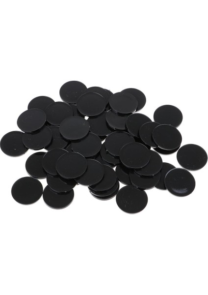 100X Yuvarlak Siyah Plastik Baslar 22MM - Sonsuzluk Için, Rpg Wargaming(Yurt Dışından)