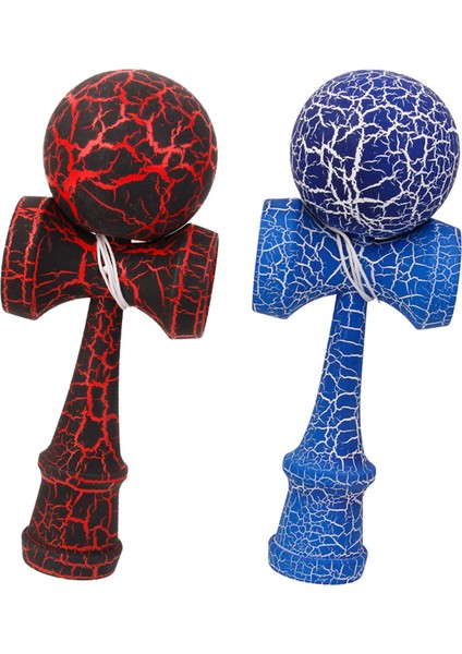 Ahşap Kendama Oyuncak - Kırmızı/Mavi (Yurt Dışından)