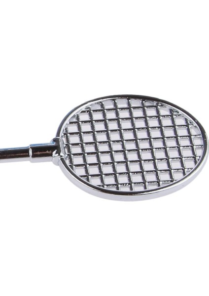 2pcs Bedminton Raket Shuttlecock Kolye Keyasyon Anahtar Zinciri Fuşya Beyaz