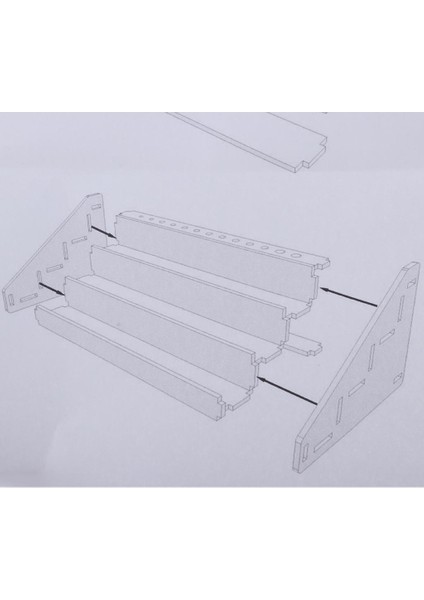 2 Adet Boya Rafı Diy Epoksi Araçları Saklama Kutusu Organizatör Tutucu 3 Katman