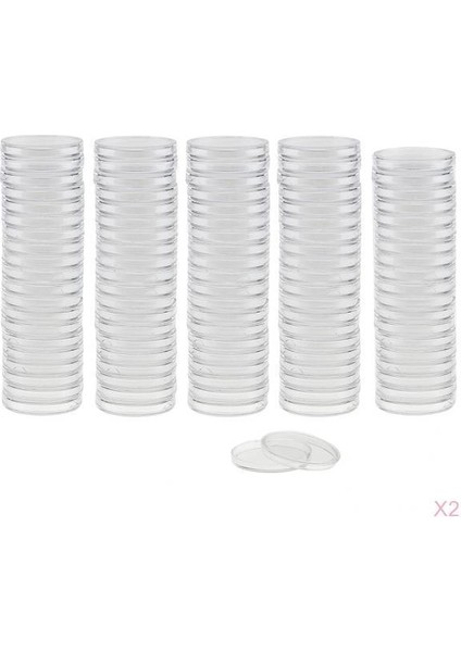200PCS 30MM Plastik Para Konteyner Yuvarlak Para Kılıf Kapsülleri Kutu Tutucuları