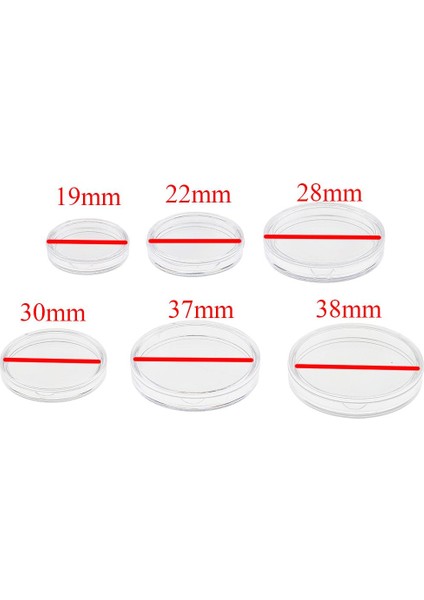 200PCS 30MM Plastik Para Konteyner Yuvarlak Para Kılıf Kapsülleri Kutu Tutucuları