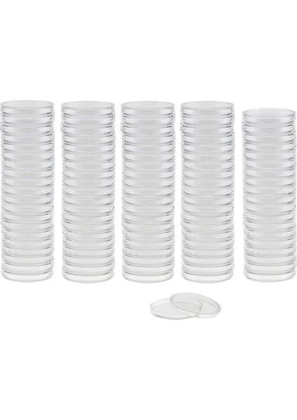 200PCS 30MM Plastik Para Konteyner Yuvarlak Para Kılıf Kapsülleri Kutu Tutucuları