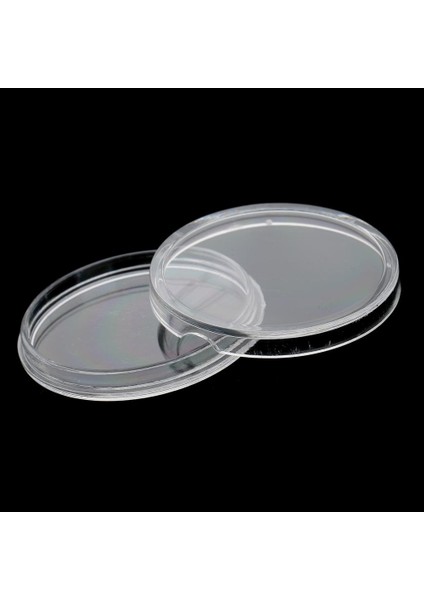 200PCS 30MM Plastik Para Konteyner Yuvarlak Para Kılıf Kapsülleri Kutu Tutucuları