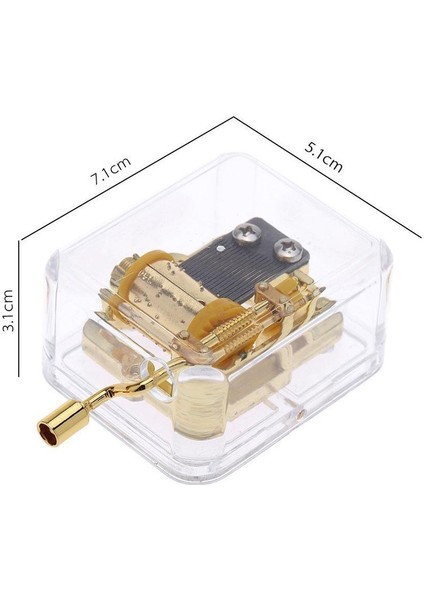 2pcs El Krank Müzik Kutusu Hareketi Edelweiss ve Rainbow Gold Üzerinde Oyna