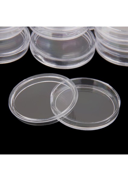 300 Pc Yuvarlak Para Konteynerleri Plastik Para Para Kapsülleri Kutular Kılıf 2.5 cm