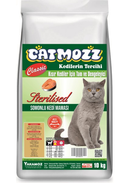 Somonlu Sterilised Kısır Yetişkin Kedi Maması 10 kg