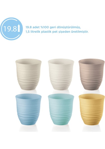 Tierra 6'Lı Renkli Su Bardağı Takımı