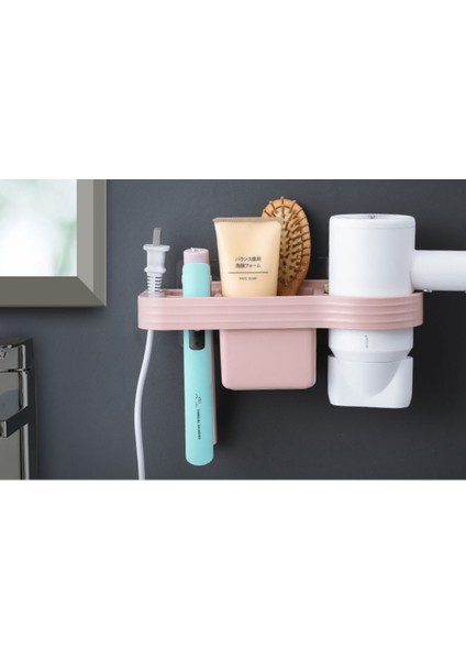 Banyo Saç Kurutma Makinesi Yaratıcı Ücretsiz Delikli Raf Ev Duvara Monte Saç Kurutma Makinesi Raf (Yurt Dışından)