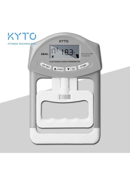 Kyto Dijital El Dinamometre Kavrama Gücü Ölçüm Ölçer Otomatik Yakalama El Kavrama Gücü 200 Lbs / 90 Kgs | El Sapları (Gri) (Yurt Dışından) fırsatları