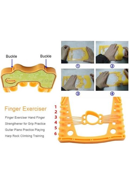 Parmak Tutucu Gücü Eğitmeni Açık Ince Fitness Ekipmanları Araçları Direnç Bant El Kavrama Bilek Esnek Egzersiz Aksesuar | El Sapları (Sarı) (Yurt Dışından) indirimleri