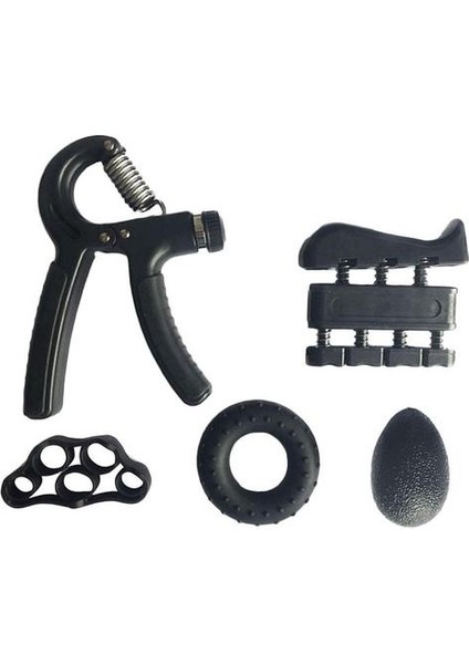 5 Adet / Takım Spor Salonu Fitness Ayarlanabilir El Kavrama Set Parmak Önkol Gücü Kas Kurtarma Ağır El Tutucu Egzersiz Eğitmeni | El Sapları (Siyah) (Yurt Dışından)