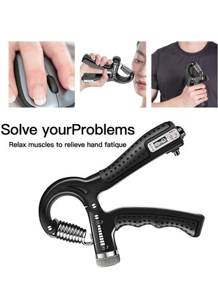 6 Adet Gücü Egzersiz Tutucu Ayarlanabilir El Kavrama Sayacı Parmak Çektirme Eğitim Parmak Eğitmen | El Sapları (Siyah) (Yurt Dışından) indirimleri