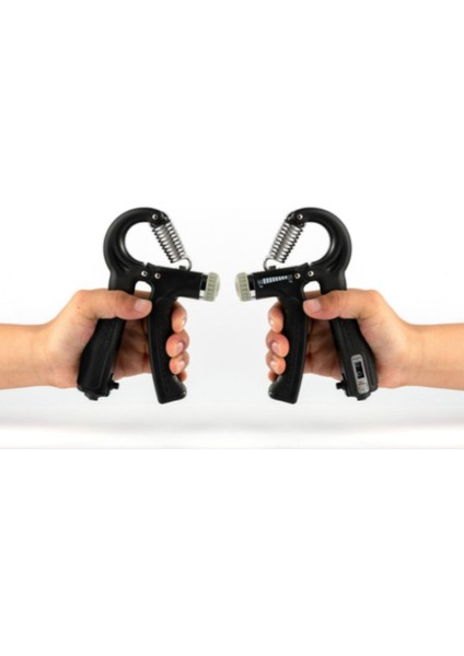 R Şekli Ayarlanabilir Sayılabilir El Kavrama Gücü Egzersiz Tutucu Tezgah ile Dayanıklı El Gücü Egzersiz Karpal Genişletici | El Sapları (Siyah) (Yurt Dışından) fırsatları