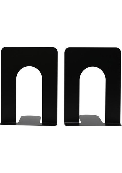 1 Pairs Metal Bookends Nonskid Ağır Kitap Bitişleri Kitaplar Için Destekler DVD Dergileri (Siyah) | (Yurt Dışından)