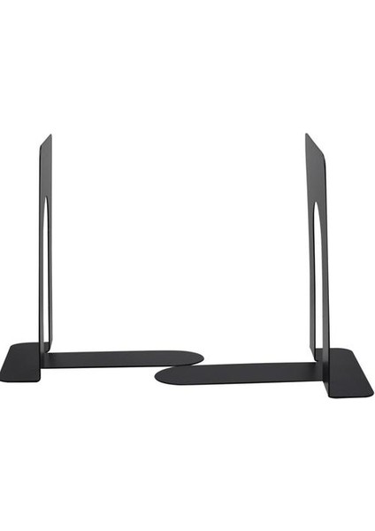 1 Pairs Metal Bookends Nonskid Ağır Kitap Bitişleri Kitaplar Için Destekler DVD Dergileri (Siyah) | (Yurt Dışından) modelleri