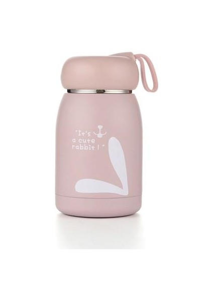 320ML Yalıtımlı Vakum Su Şişesi Paslanmaz Çelik Termal Kupası Çocuklar Için Okul Çocuk Termal Kupası Karikatür Tumbler Şişesi | Vakum Şişeleri ve termoslar (Pembe) (Yurt Dışından)
