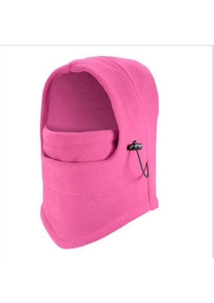 Kış Termal Polar ve Kayak Yüz Maskesi, Boyun Isıtıcıları Kaput Şapkaları (Pembe) (Yurt Dışından)