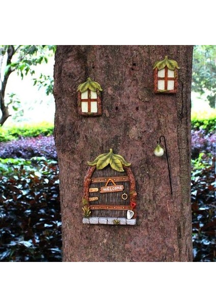Peri Gnome Ev Minyatür Pencere ve Kapı Ağaçlar Için Lamba ile Dekorasyon Dekorasyon Karanlık Periler Uyku Pencereler | Parti Dıy Süslemeleri (Yurt Dışından) fırsatları