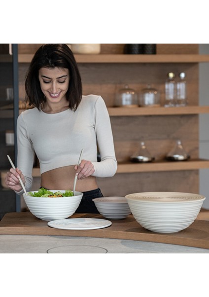Tierra Xl Kapaklı Salata Kasesi - Beyaz modelleri
