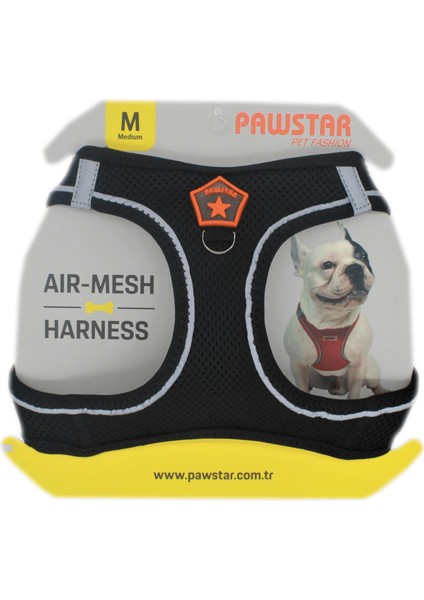 Siyah Air-Mesh Göğüs Tasması Kedi Köpek Göğüs Tasması 3xs